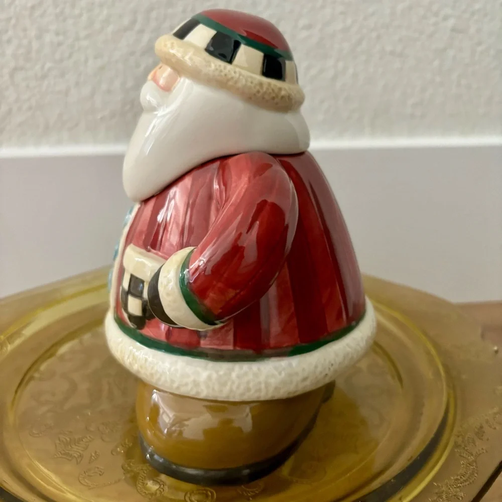 Sakura Debbie Mumm Short & Stout Santa Claus Christmas Hand Painted‎ Teapot